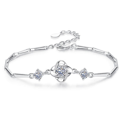 Seren Clover Loop Set | White Gold 16k